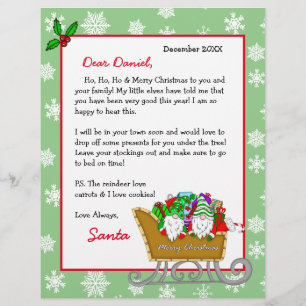 Papier Lettre personnalisée de Père Noël pour enfants