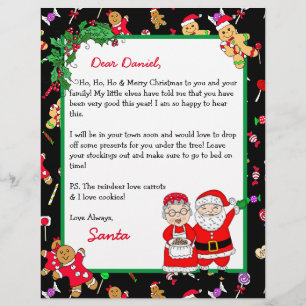 Papier Lettre personnalisée de Père Noël pour enfants