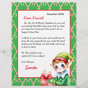 Papier Lettre personnalisée de Père Noël pour enfants