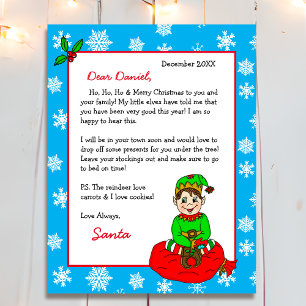Papier Lettre personnalisée de Père Noël pour enfants
