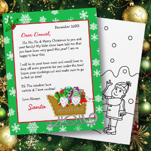 Papier Lettre personnalisée de Père Noël pour enfants