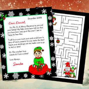 Papier Lettre personnalisée de Père Noël pour enfants
