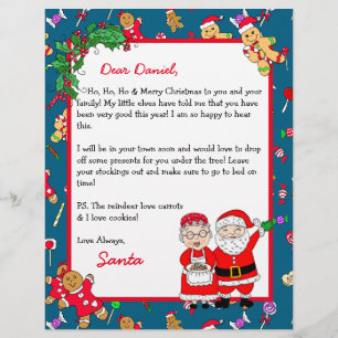 Papier Lettre personnalisée de Père Noël pour enfants