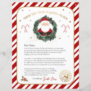 Papier Lettre personnalisée du Père Noël