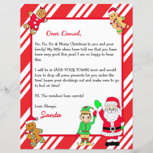 Papier Lettre personnalisée du Père Noël