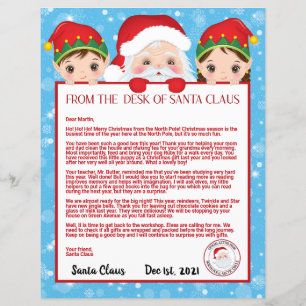 Papier Lettre personnalisée du Père Noël