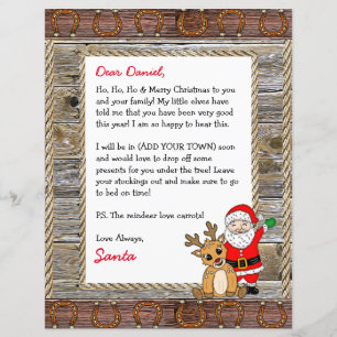 Papier Lettre personnalisée du Père Noël