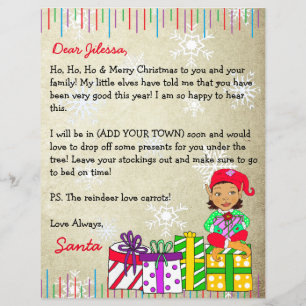 Papier Lettre personnalisée du Père Noël