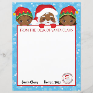 Papier Lettre personnalisée du Père Noël noir