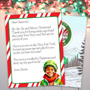 Papier Lettre personnalisée du Père Noël pour enfants