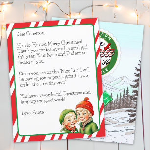 Papier Lettre personnalisée du Père Noël pour enfants