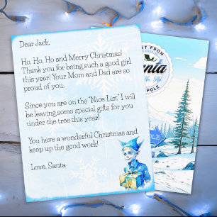 Papier Lettre personnalisée du Père Noël pour garçons