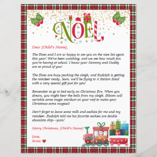 Papier Lettre personnalisée du Père Noël pour les enfants