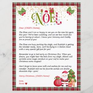 Papier Lettre personnalisée du Père Noël pour les enfants