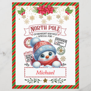 Papier Lettre personnalisée du Père Noël pour les enfants