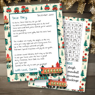 Papier Lettre personnalisée mignonne de Père Noël Reche
