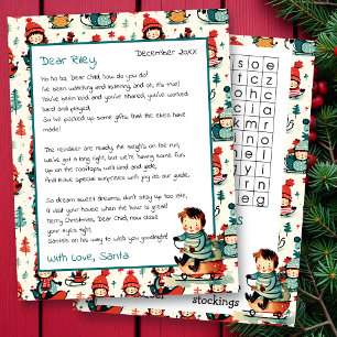 Papier Lettre personnalisée mignonne de Père Noël Reche