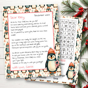 Papier Lettre personnalisée mignonne de Père Noël Reche