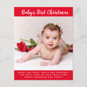 Papier LETTRE PHOTOGRAPHIQUE DE Noël Budget Baby First