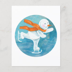Papier LETTRE Snowman DE Patinage Sur Glace