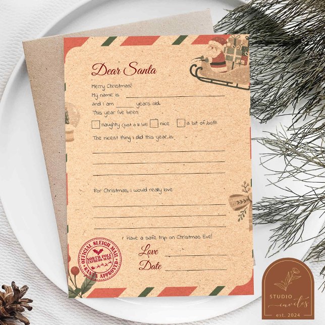 Papier Lettres à Père Noël (Créateur téléchargé)