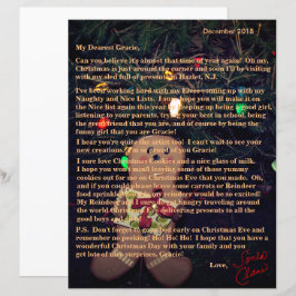 Papier Lettres de le Père Noël au bonhomme en pain d'épic