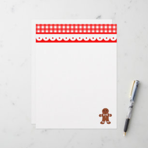 Papier Lettres en pain d'épices de Noël