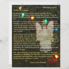 Papier Lettres personnalisées du Père Noël Angel Lights