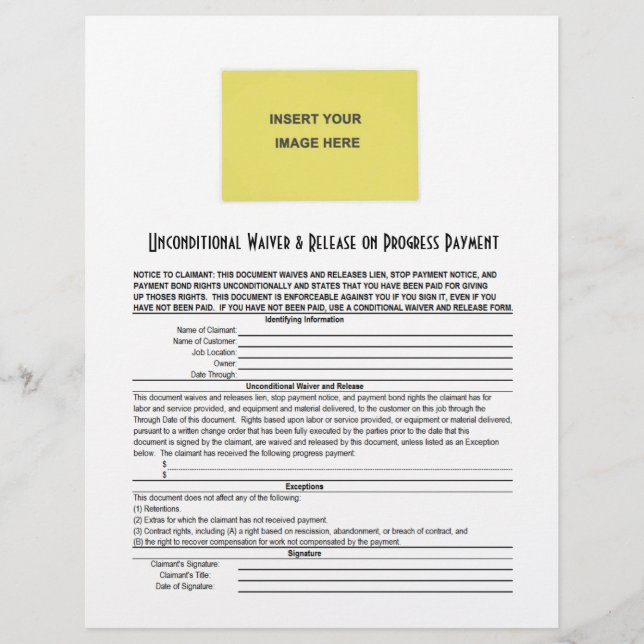 Papier Libération sans condition de la paye Pro (Devant)