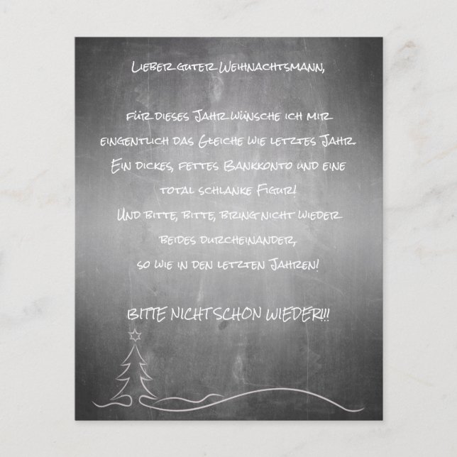 Papier Lieber guter Weihnachtsmann (Devant)