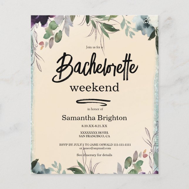Papier Light Terracotta Weekend Bachelorette Invitation (Devant)
