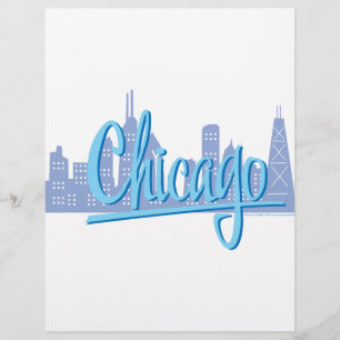 Papier Ligne Skyline de Chicago Windy City