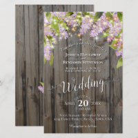 Lilacs & Lumières sur le Faire-part de mariage BUD