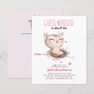 Papier Lilibet Owl Baby Girl Douche