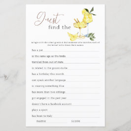 Papier Limoncello Trouvez le jeu de Fête des mariées invi