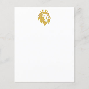 Papier Lion Avec Couronne - Style Or 1