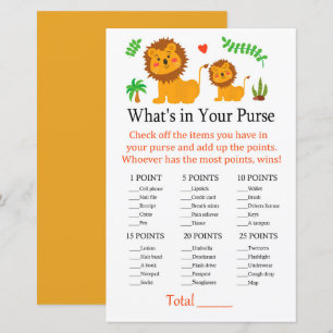 Papier Lion Ce qui est dans votre sac à main