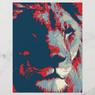 Papier Lion Pop Art