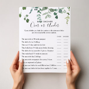 Papier Liquide vert sur ou sous le jeu de Baby shower