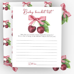 Papier liste de naissance bébé arc-en-ciel Baby seau de l