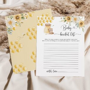 Papier Liste des bébés de l'ours de miel de tournesol