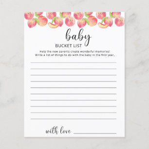 Papier Liste des seaux pour bébés