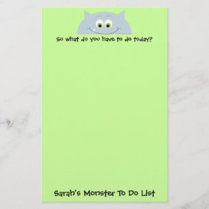 Papier Liste Monster à faire