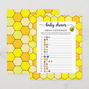 Papier Little Bee Baby shower émoticône jeu d'émoticônes