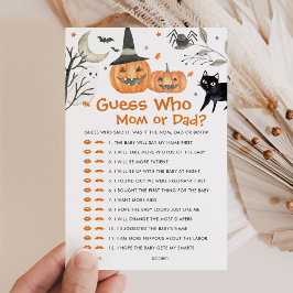 Papier Little Boo Baby shower Devinez Qui Maman ou Papa J