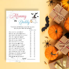 Papier Little Boo Baby shower maman ou papa Game Card