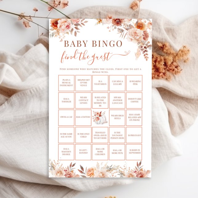 Papier Little Citrouille Baby Bingo Trouvez Le Jeu D'Invi (Créateur téléchargé)