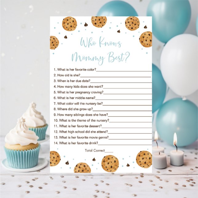 Papier Little Cookie Blue Boy Qui Connaît Maman Meilleur  (Créateur téléchargé)