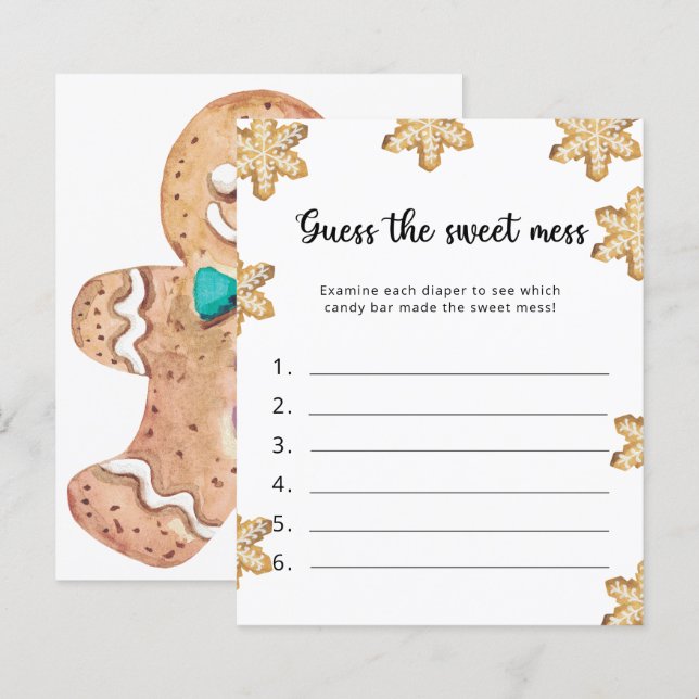 Papier Little cookie - Devinez le jeu de gâchis sucré (Devant / Derrière)