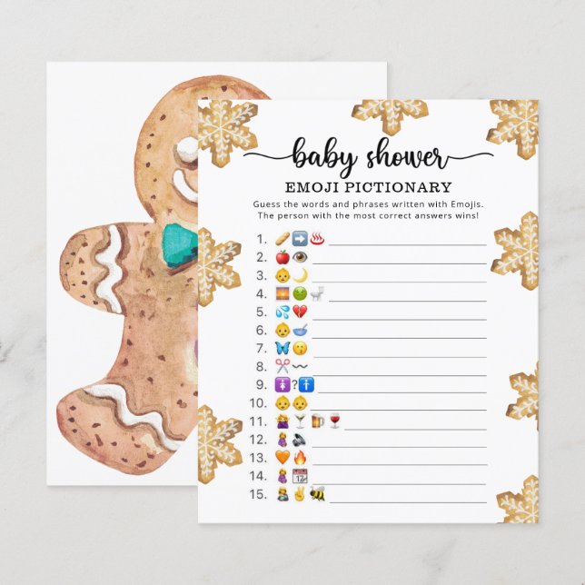 Papier Little cookie - jeu d'images Emoji (Devant / Derrière)